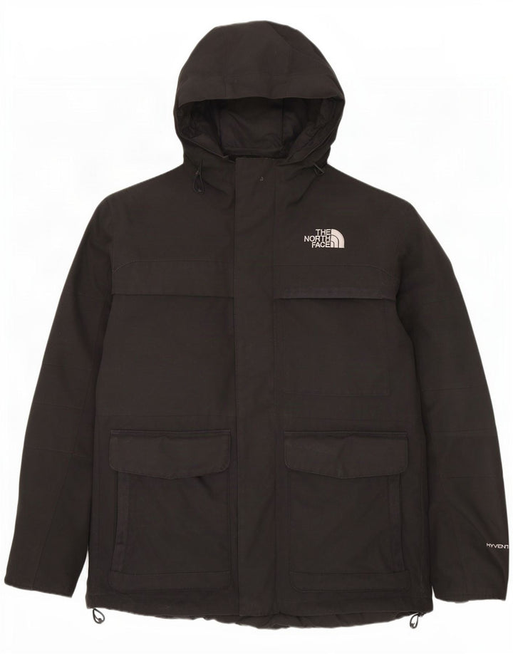 The North Face Parka con capucha para hombre, talla 40, poliéster negro grande