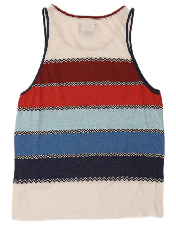 Billabong Hombre Chaleco Top Medium Algodón A Rayas Multicolor