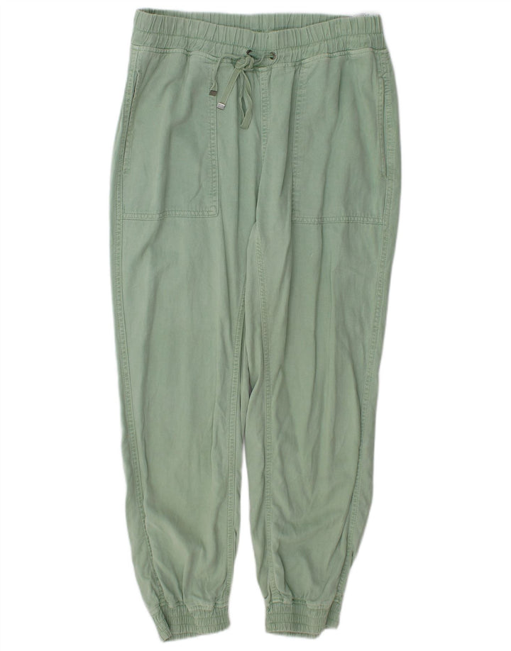 Zara Mujer Pantalón Joggers Mediano W28 L27 Verde Lyocell