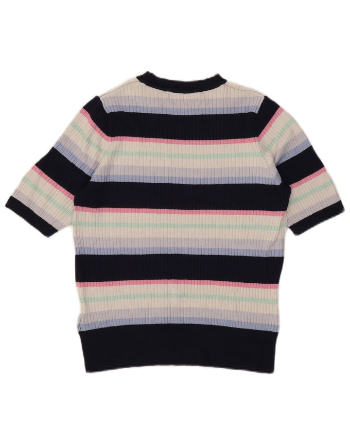 Marks & Spencer Jersey con cuello barco para mujer, talla 44, talla mediana, azul marino