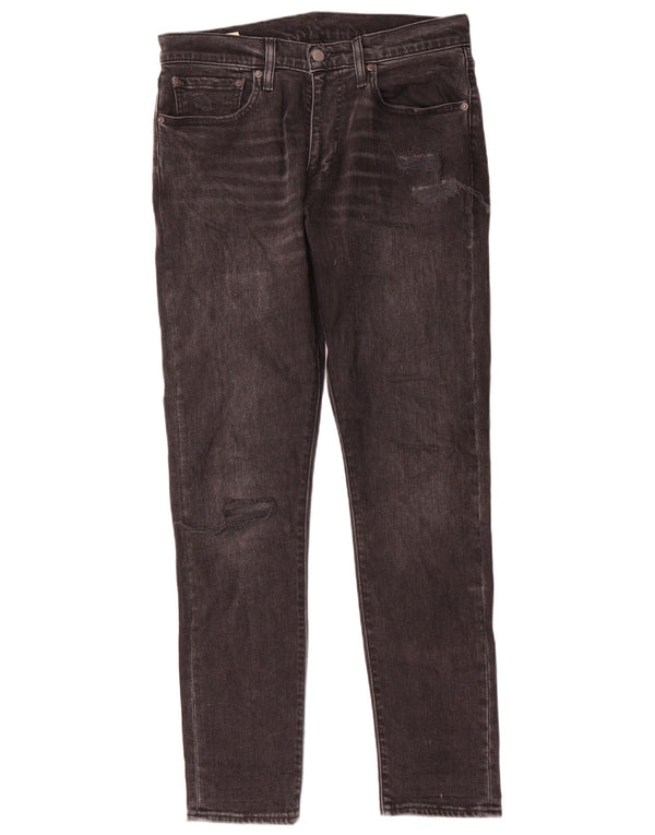Levi's Mens 512 Vaqueros cónicos delgados desgastados W32 L32 Algodón gris