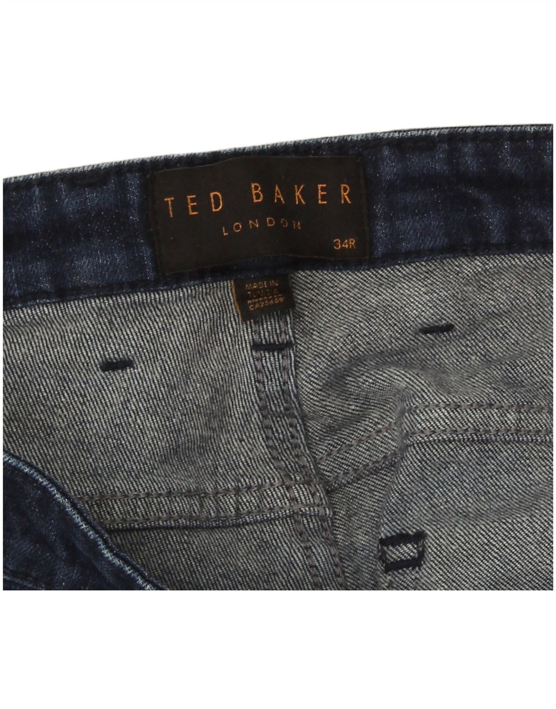 Vaqueros ajustados regulares para hombre de Ted Baker W34 L32 Azul