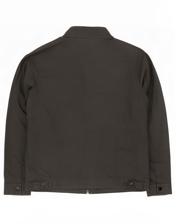 Marks & Spencer Mens Bomber Jacket UK 40 Large Black Cotton