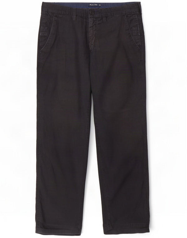 Massimo Dutti Pantalón chino para hombre EU 44 Large W34 L30 Azul marino Raya diplomática