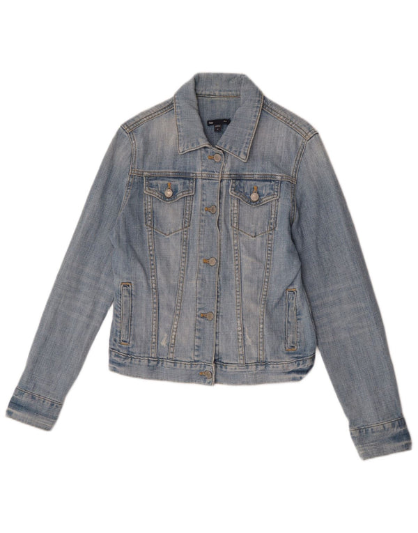 Gap Chaqueta Vaquera para Mujer UK 12 Algodón Azul Medio