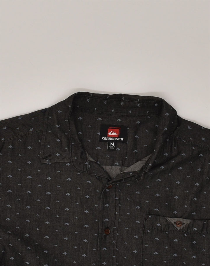 QUIKSILVER Mens Shirt Medium Grey Spotted Cotton Vintage Quiksilver and Second-Hand Quiksilver from Messina Hembry 