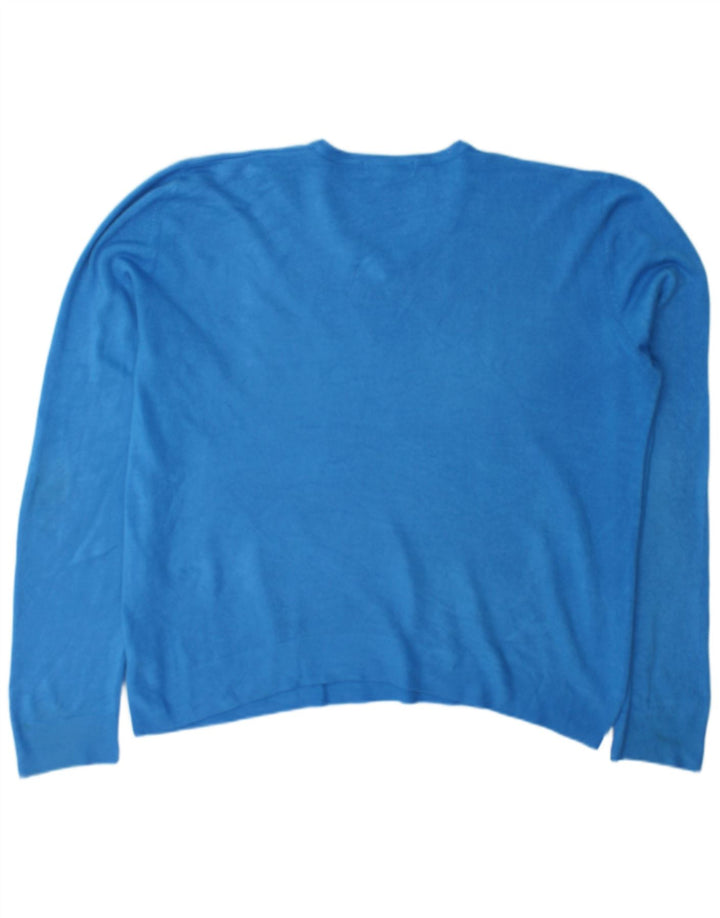 Marks & Spencer Suéter con Cuello en V para Hombre XL Acrílico Azul