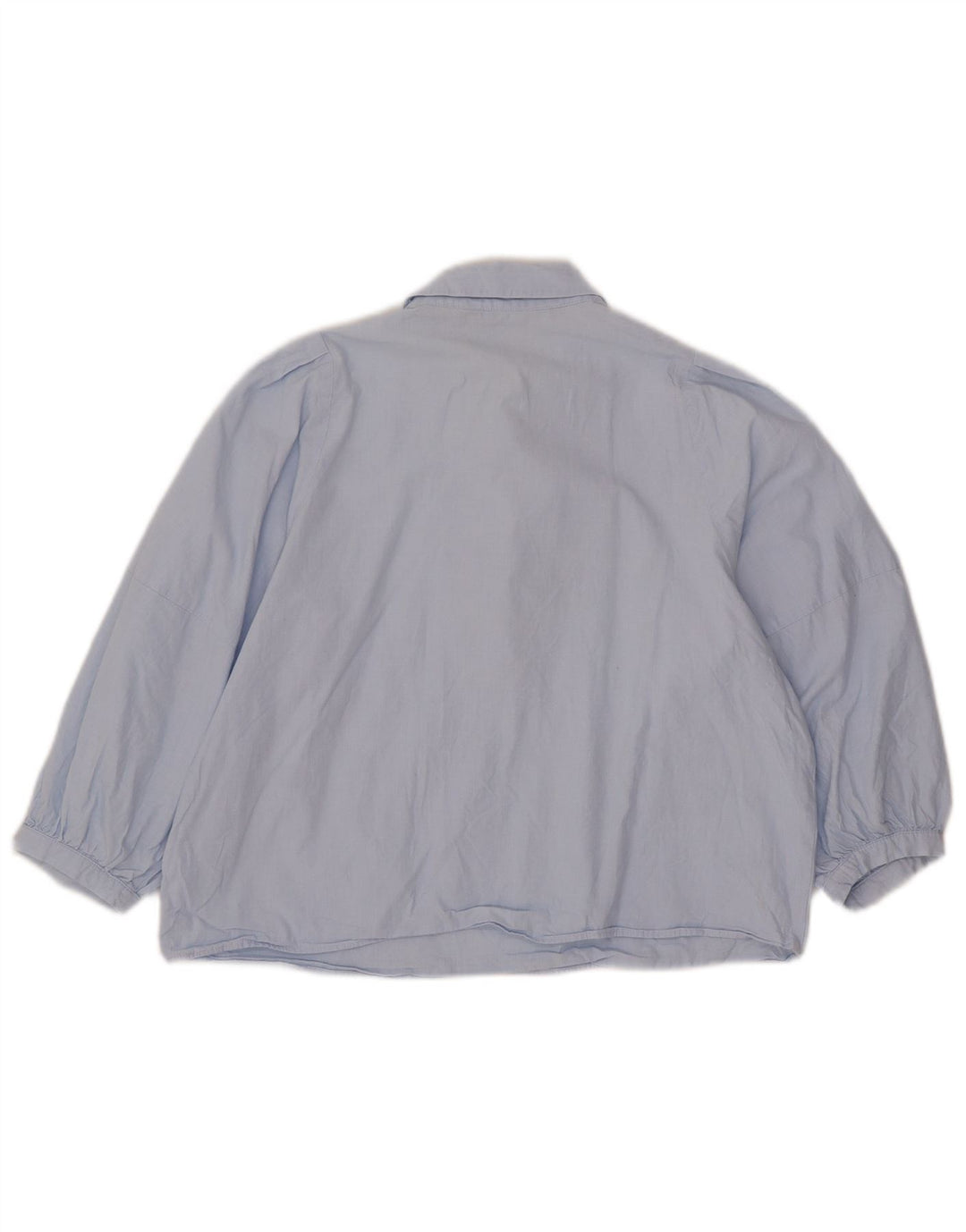 Zara Mujer Blusa Manga 3/4 Top UK 44 Azul Medio