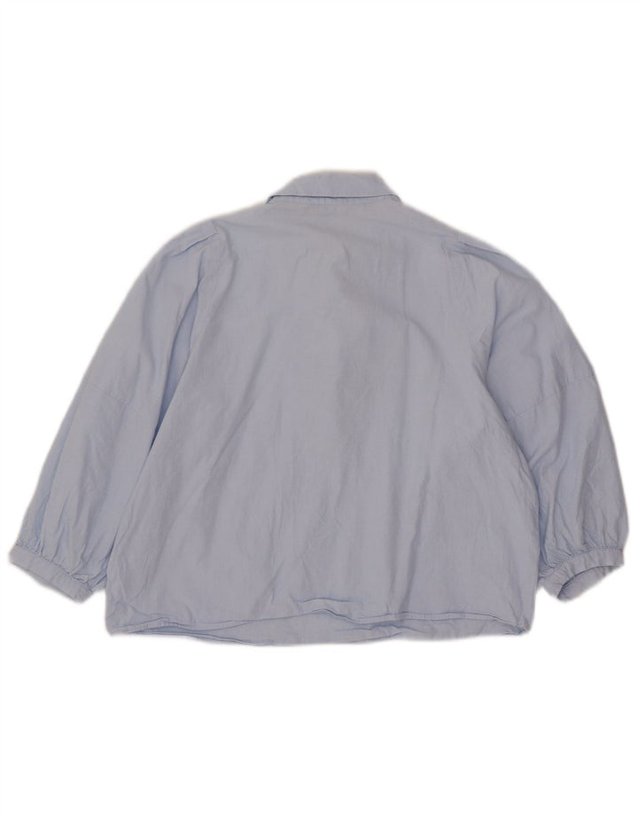 Zara Mujer Blusa Manga 3/4 Top UK 44 Azul Medio