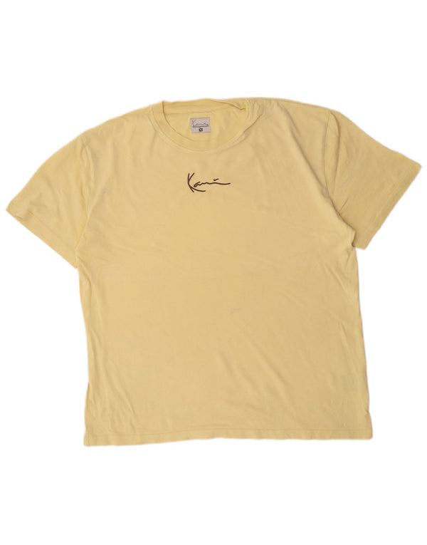 Karl Kani Camiseta gráfica para hombre Top Algodón amarillo medio