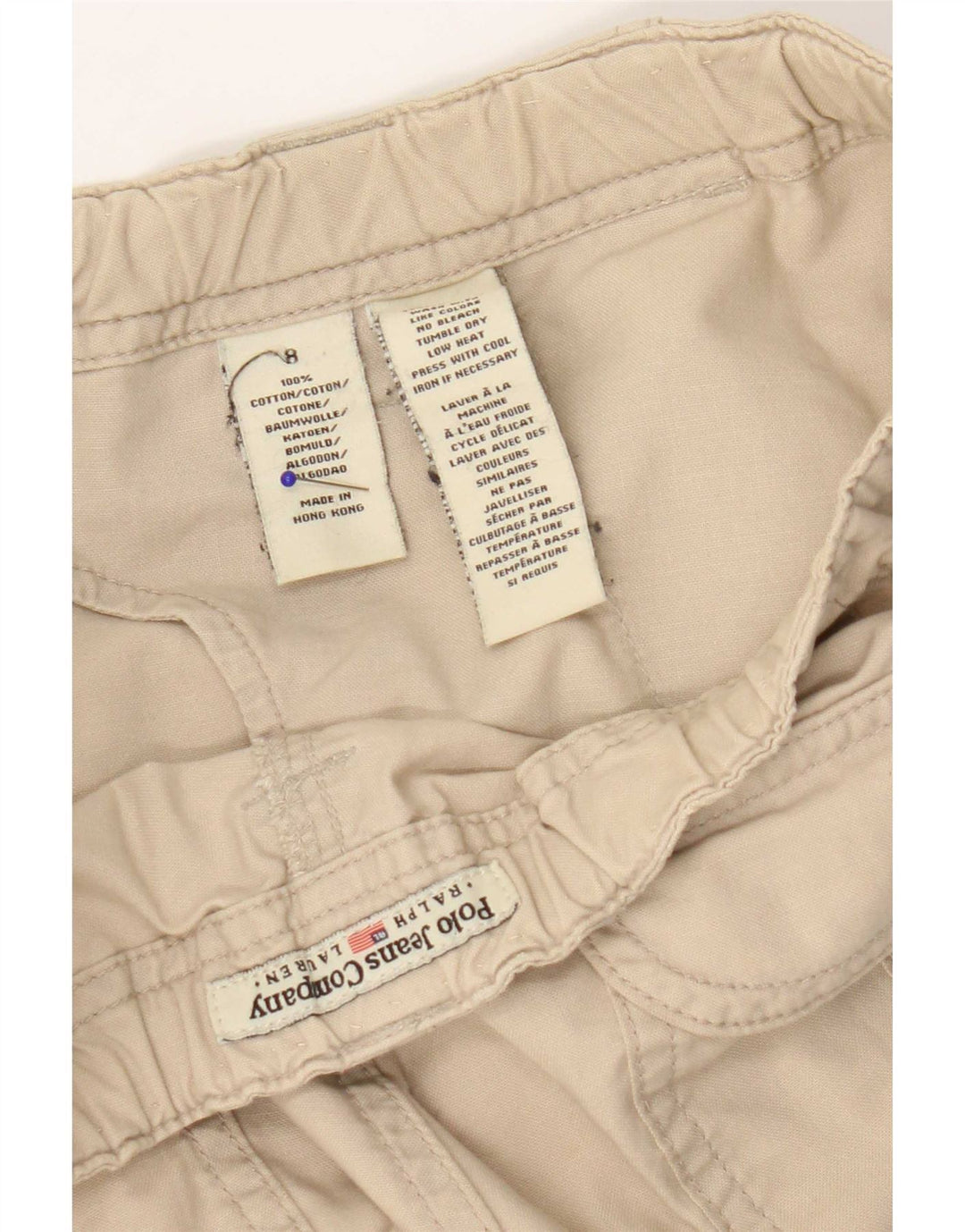 Ralph Lauren Pantalones cargo rectos para mujer US 8 Medium W30 L29 Beige