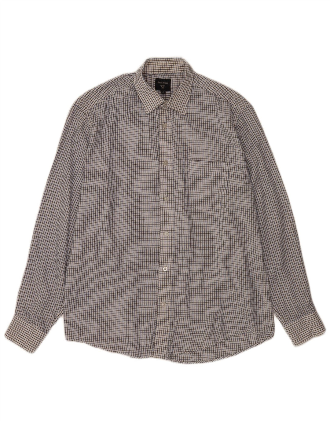 Camisa James Pringle para hombre con cuadros blancos medianos