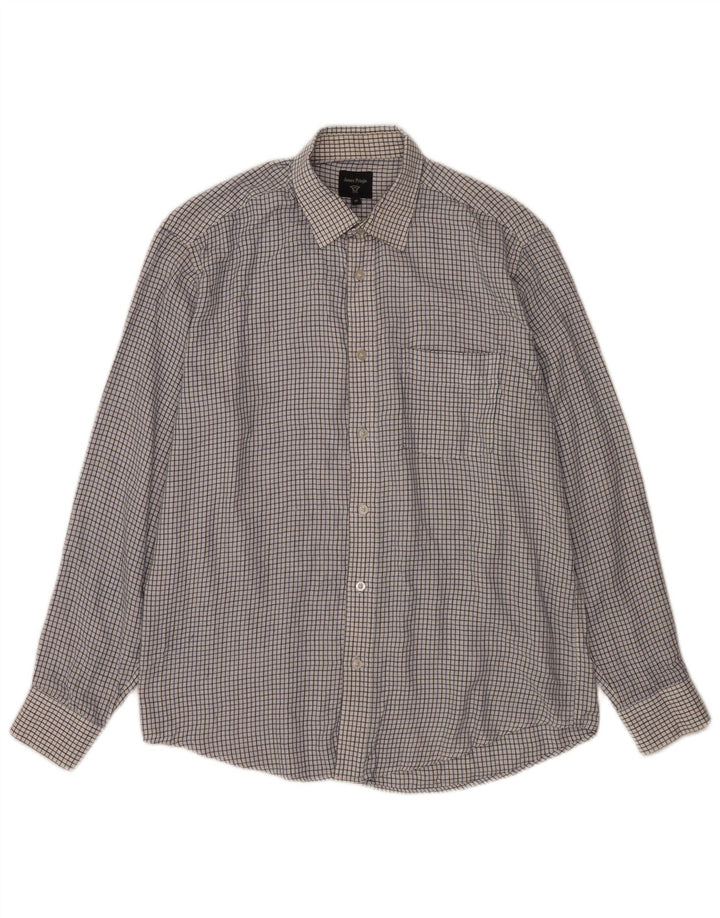 Camisa James Pringle para hombre con cuadros blancos medianos