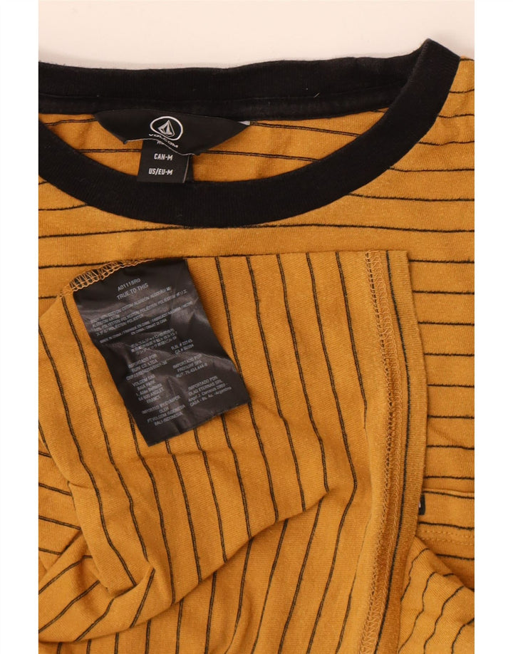 Camiseta Volcom Hombre Top Medium Yellow Stripes Cotton
