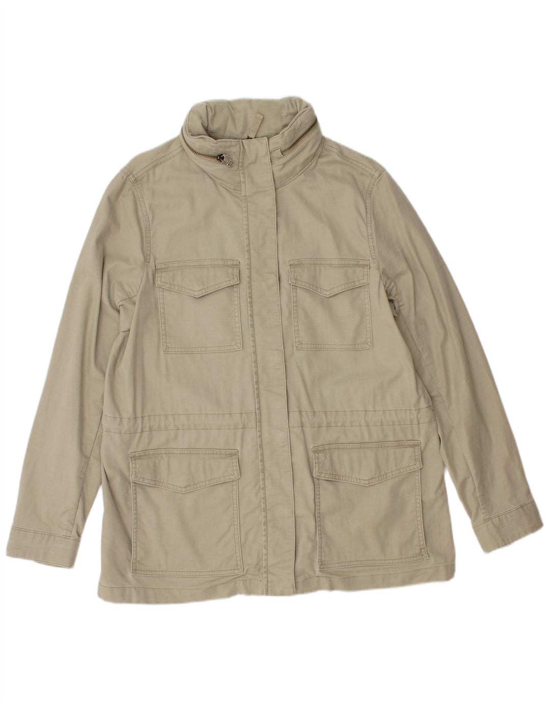 Lands End Chaqueta utilitaria con capucha para mujer UK 14 Algodón verde medio