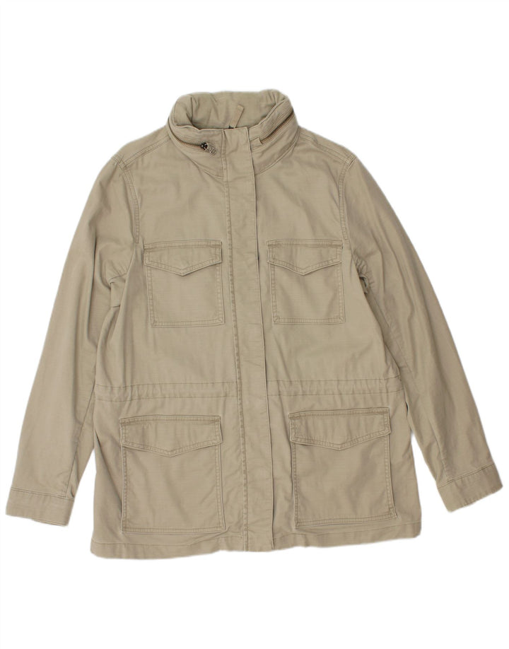 Lands End Chaqueta utilitaria con capucha para mujer UK 14 Algodón verde medio