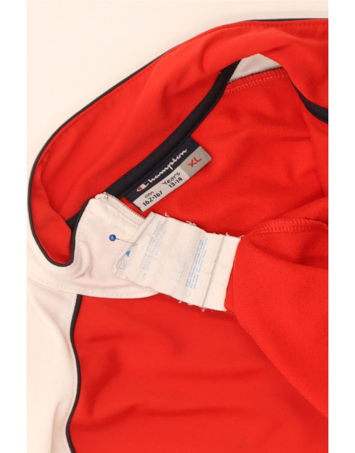 Champion Chaqueta de chándal para niño 13-14 años XL Rojo Colorblock Poliéster