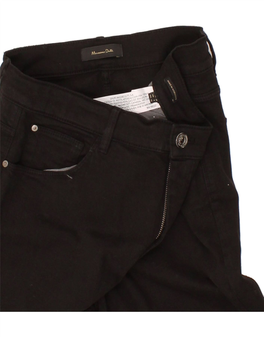 MASSIMO DUTTI Womens Slim Jeans EU 38 Small W28 L28 Black Cotton Vintage Massimo Dutti and Second-Hand Massimo Dutti from Messina Hembry 