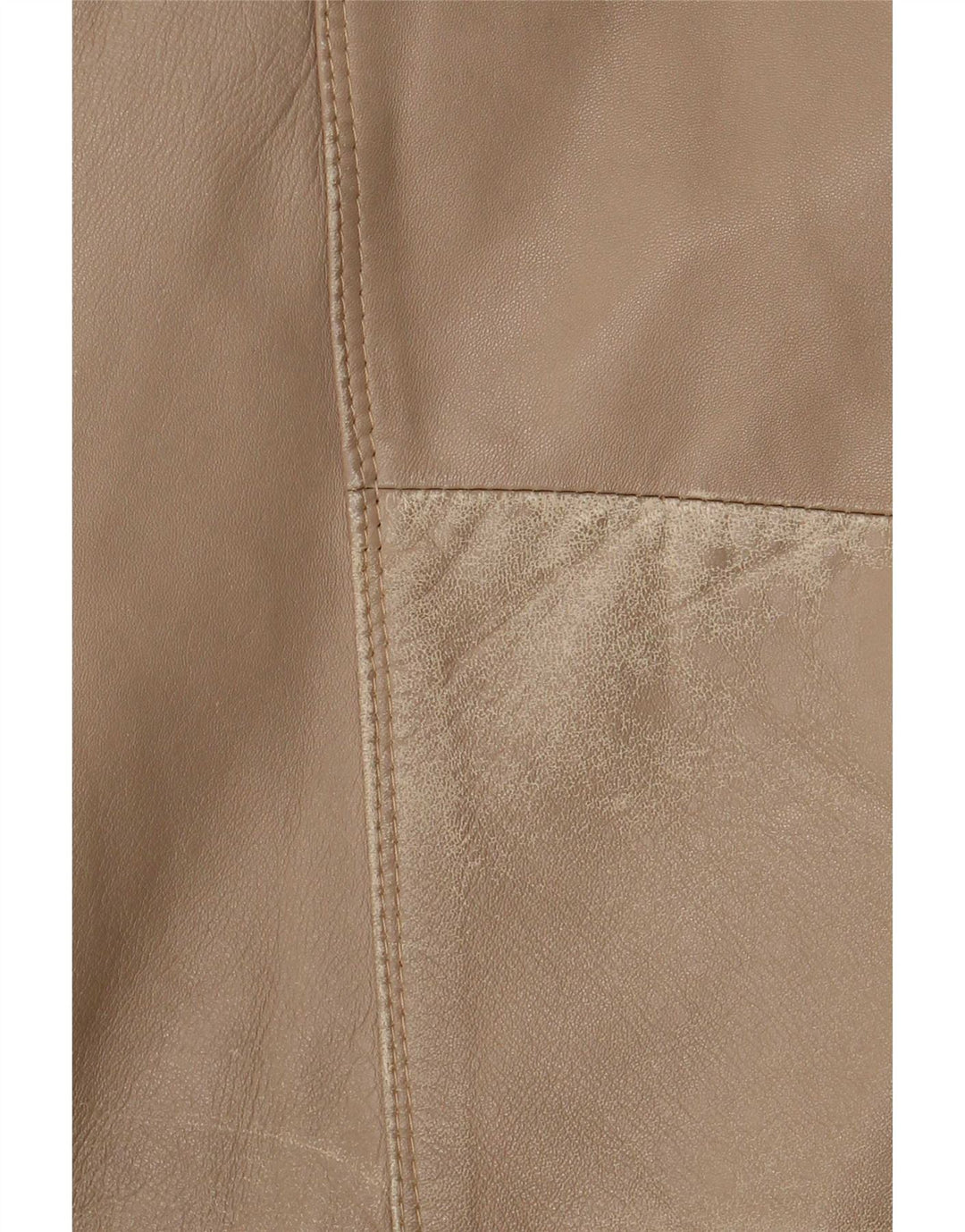 Chaqueta de cuero vintage para hombre Reino Unido 42 XL Beige