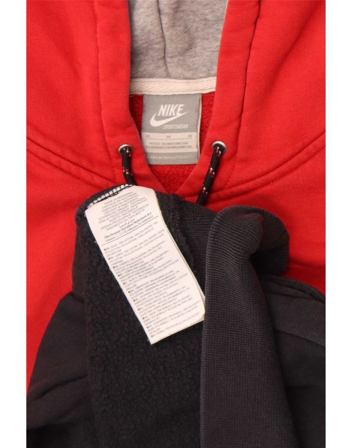 Nike Jersey con capucha y corte regular de algodón color block en rojo mediano