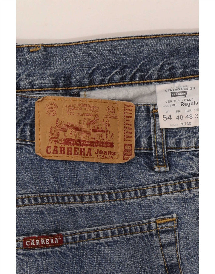 Carrera Mens 700 Jeans Rectos Regulares W38 L28 Algodón Azul