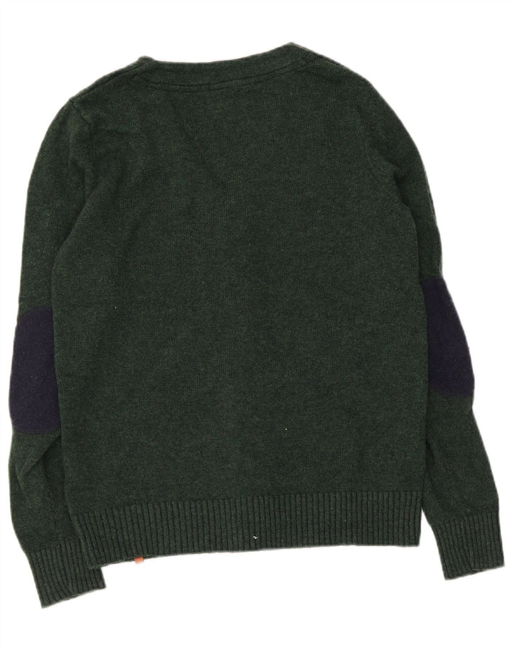 Jack & Jones Hombre Cárdigan Suéter De Lana De Cordero Verde Medio