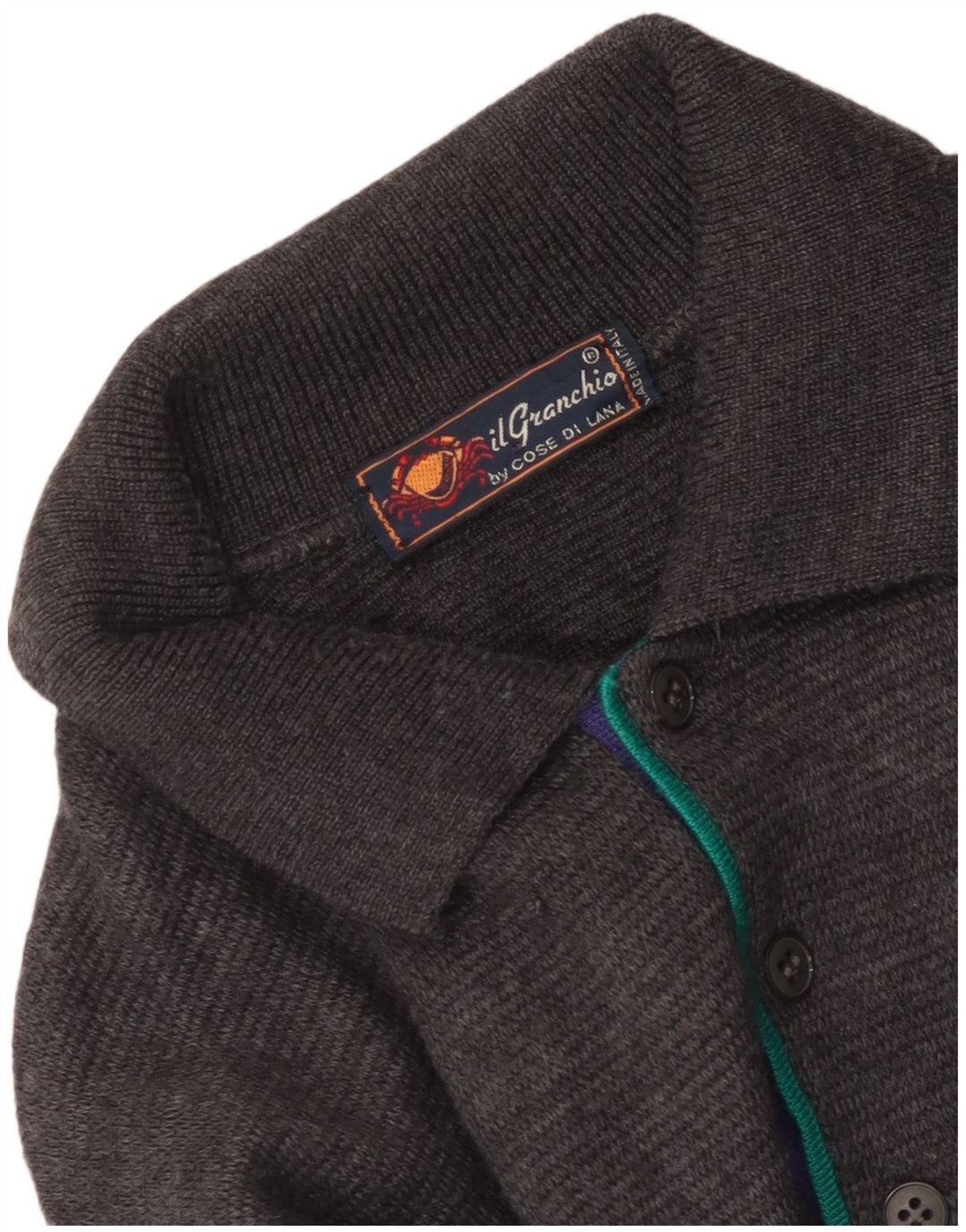 Il Granchio Jersey De Cuello Alto Hombre Gris Medio Argyle/Diamante