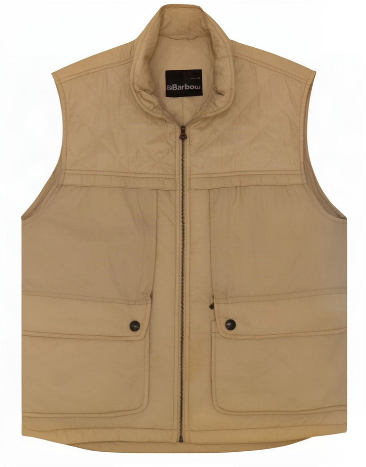 Chaleco acolchado Barbour para hombre Reino Unido 40 Grande Poliamida beige