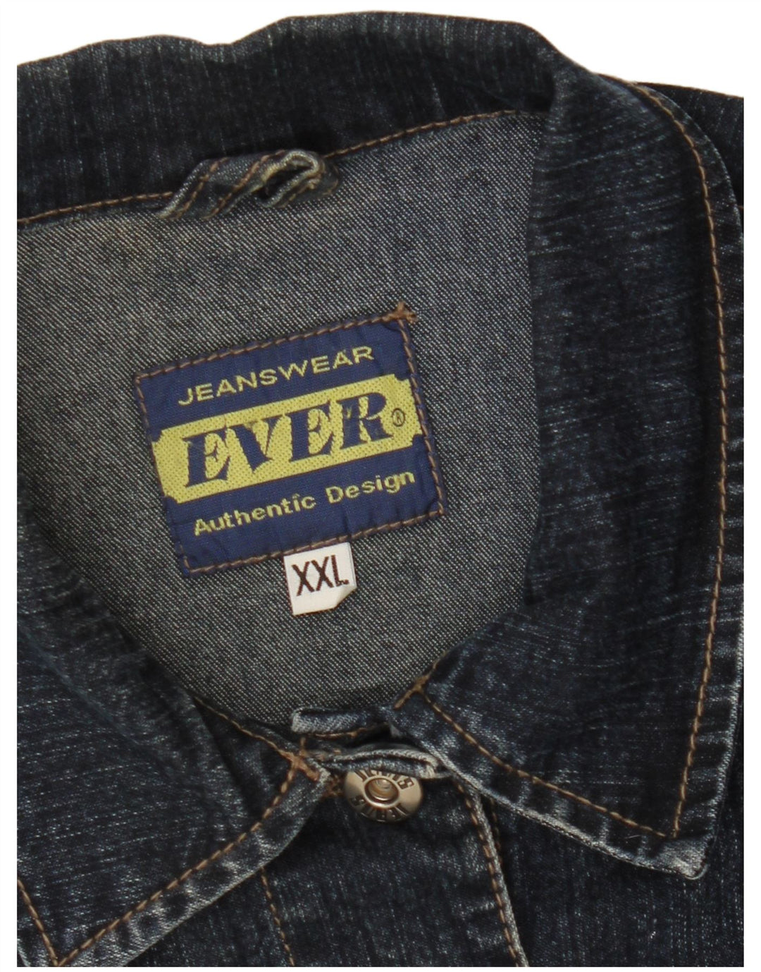 VINTAGE Chaqueta vaquera para mujer Reino Unido 20 2XL Azul marino