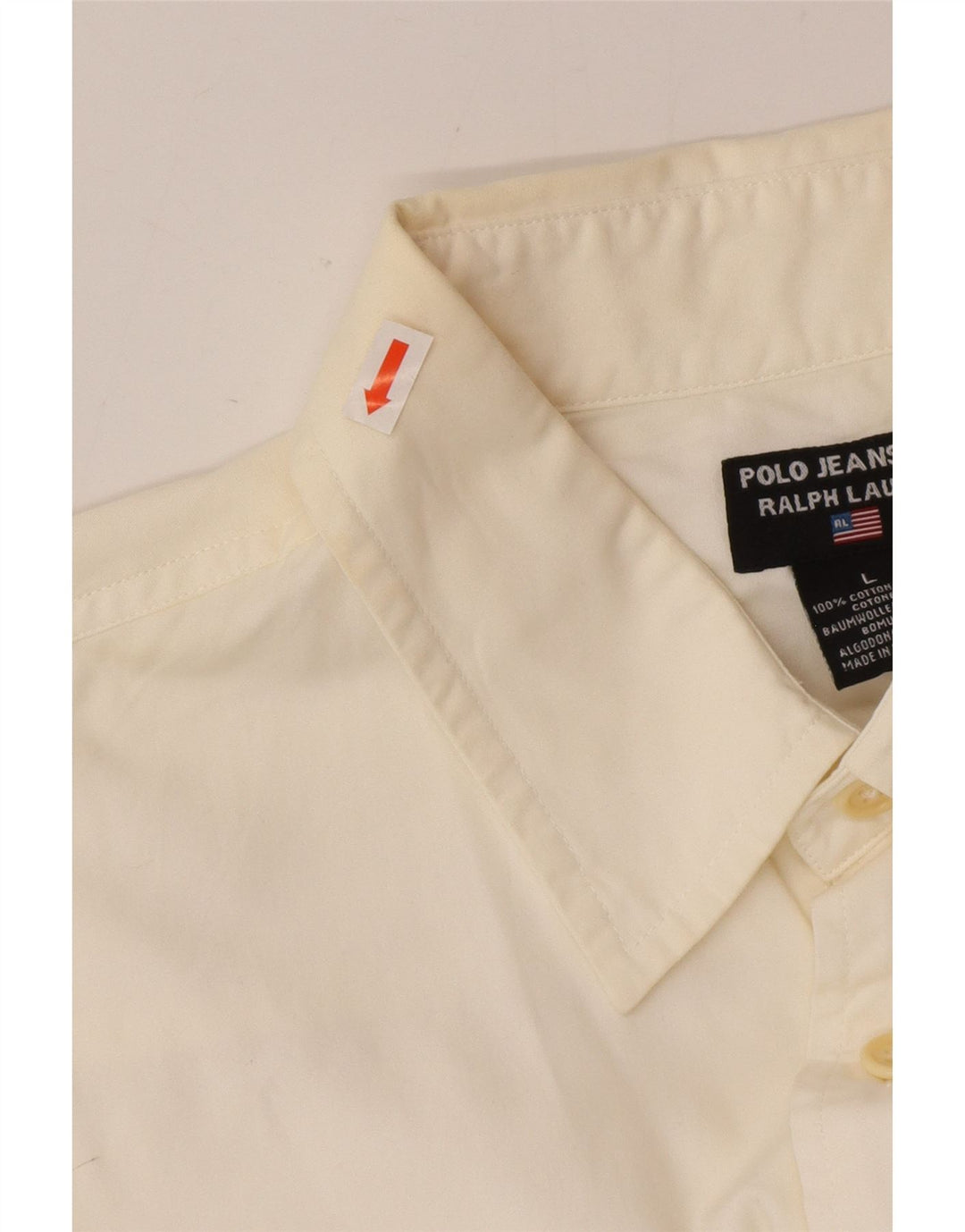 Camisa Ralph Lauren para hombre grande de algodón blanco