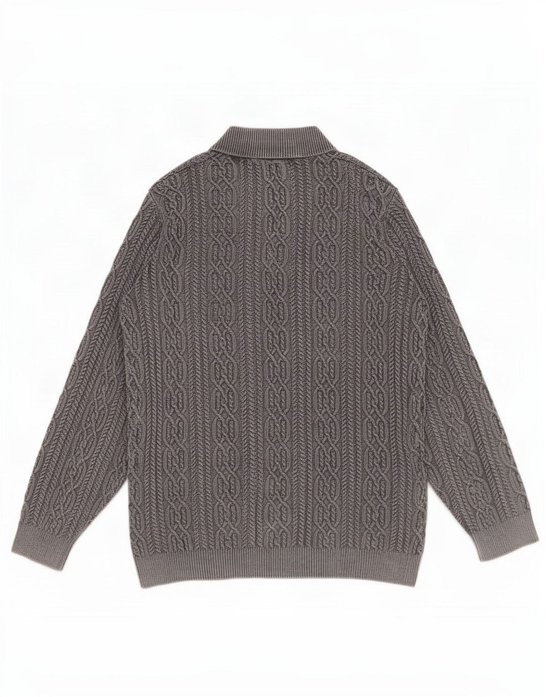 Joe Browns Suéter tipo jersey con cuello y botones para hombre, talla 2XL, algodón gris