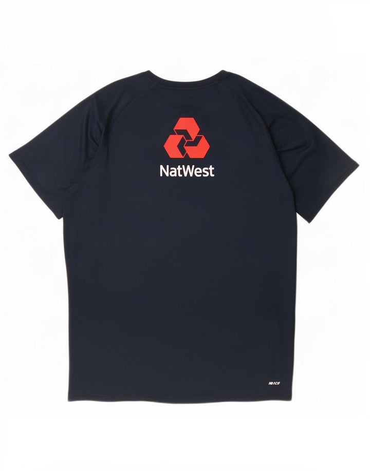 New Balance Hombre Camiseta Gráfica Top XL Azul Marino Poliéster