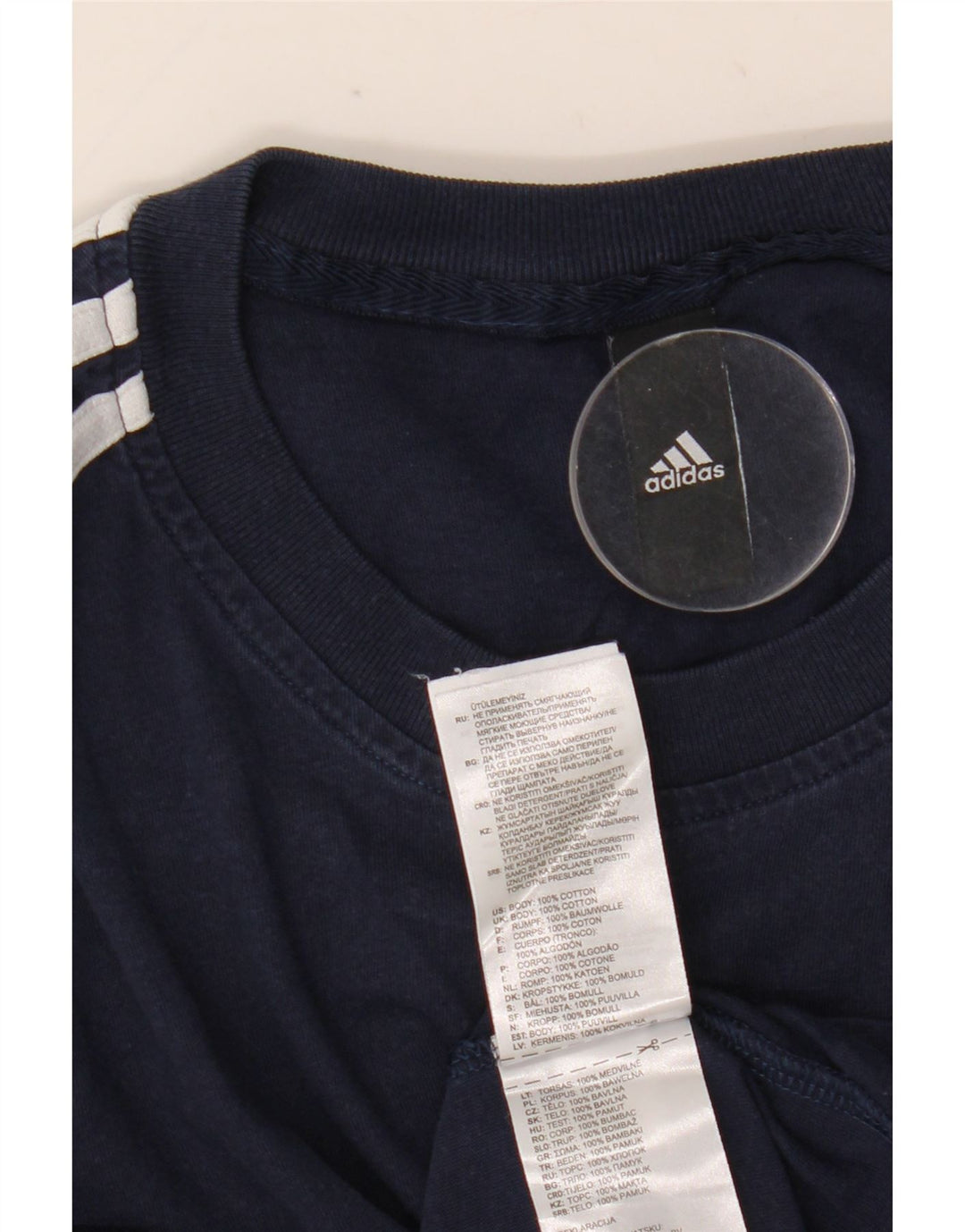 Camiseta Adidas Hombre Top Medium Azul Marino Algodón