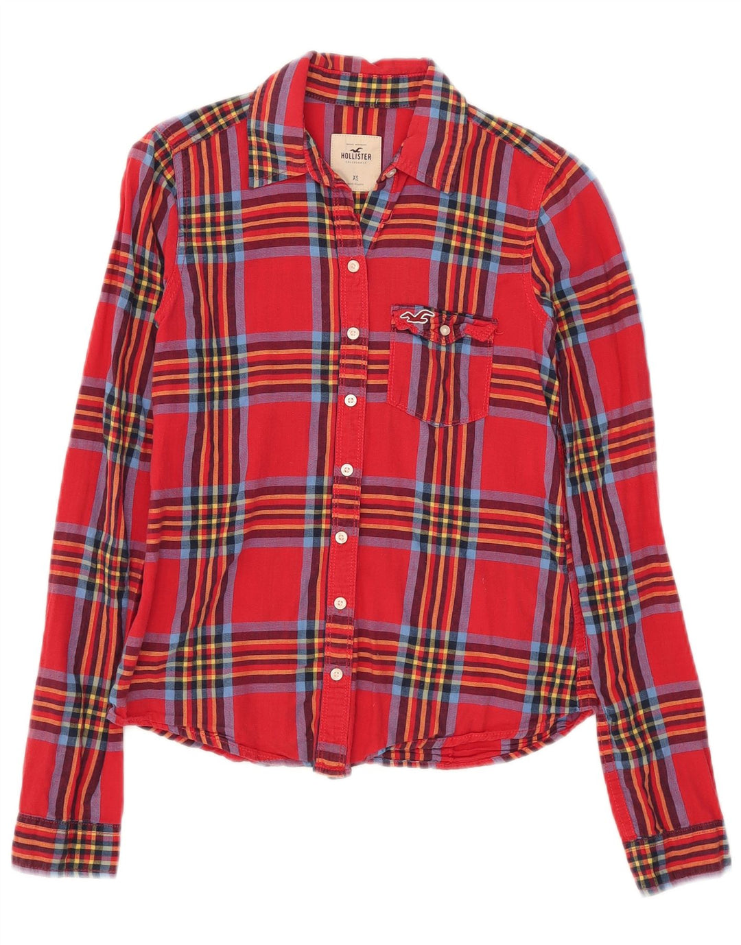Camisa Hollister Mujer UK 6 XS Red Check