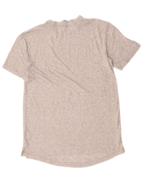 Camiseta con gráfico Adidas para hombre, camiseta pequeña gris moteada