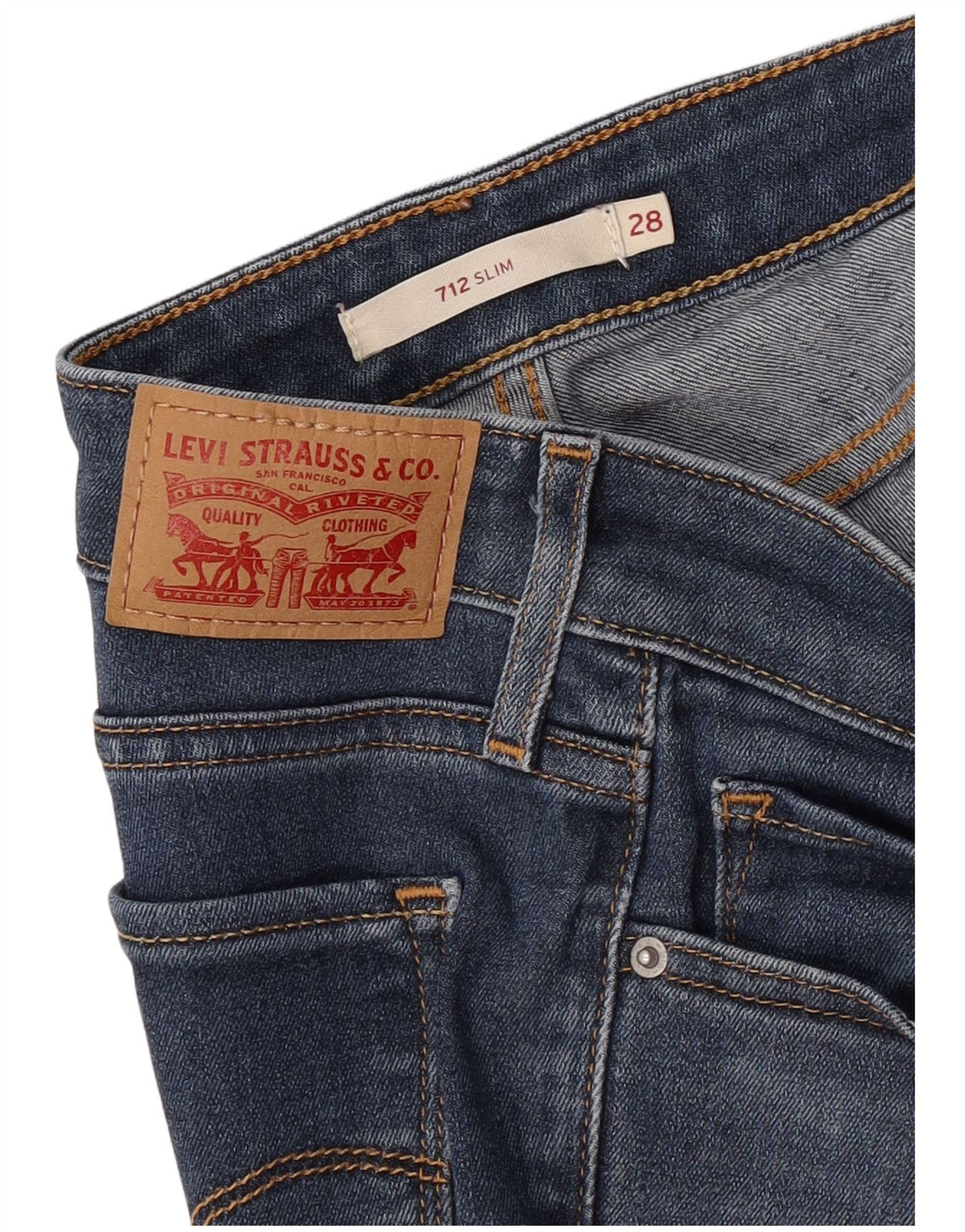 Vaqueros Levi's 712 Slim para mujer W28 L32 Azul