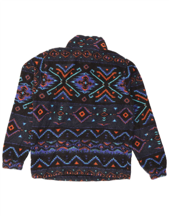 Billabong Jersey de forro polar con cuello y cremallera para hombre pequeño Poliéster Fair Isle azul marino