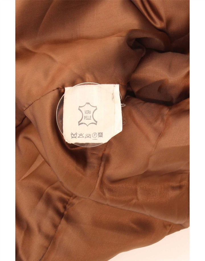 Martin Eden Chaqueta de cuero para mujer IT 44 Cuero marrón medio