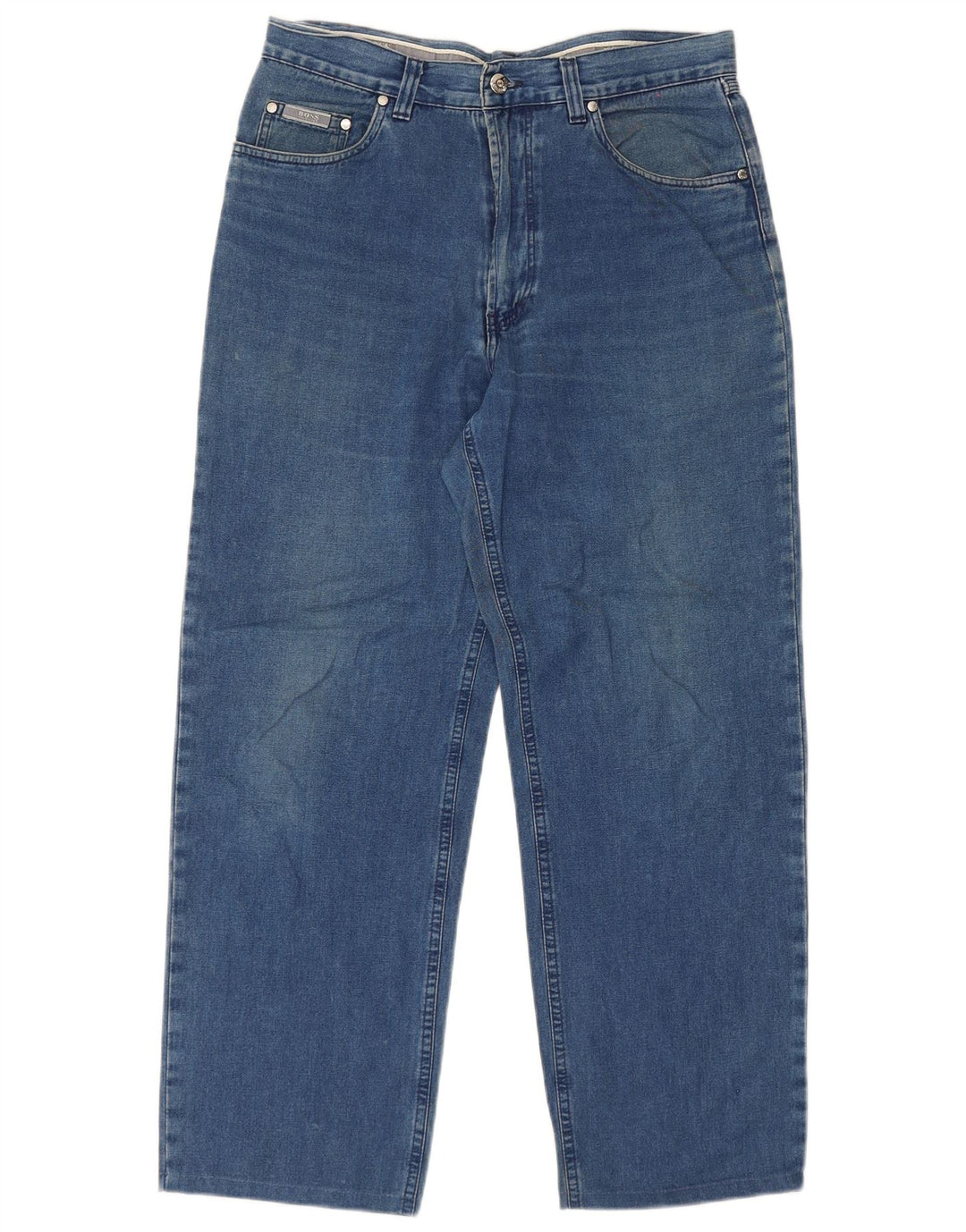 Vaqueros Hugo Boss Hombre Rectos W34 L28 Algodón Azul
