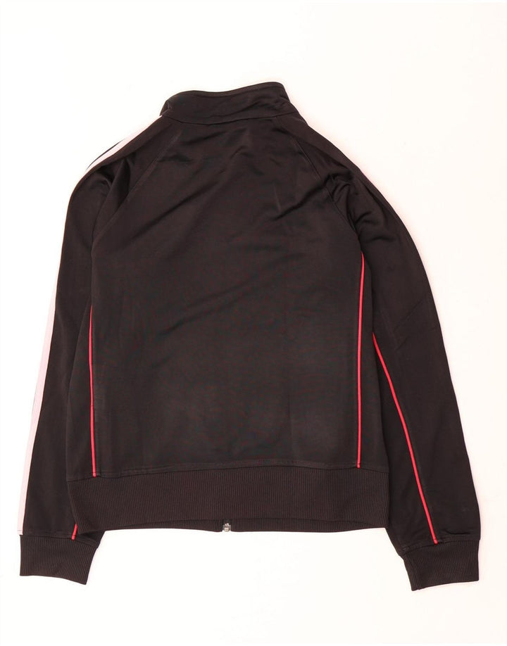 Adidas Mujer Chándal Top Chaqueta UK 12 Mediano Negro Poliéster