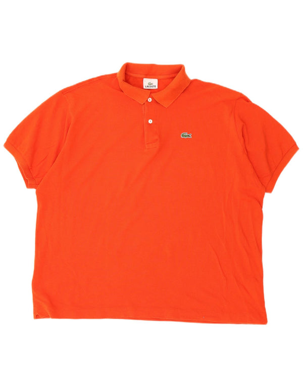 Polo Lacoste para hombre talla 7 2XL algodón naranja