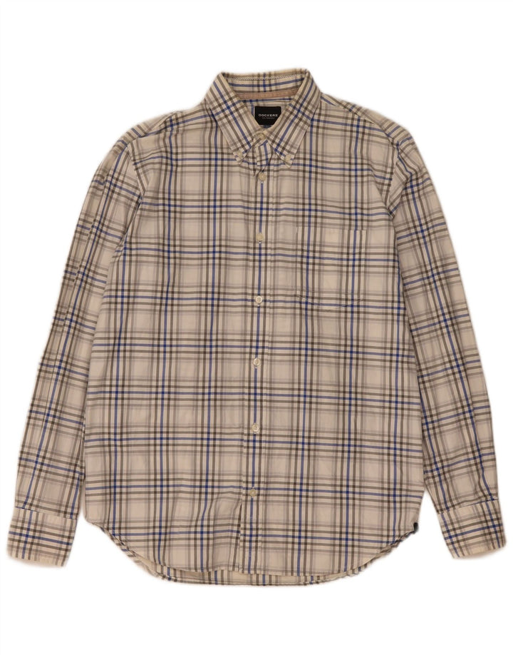 Dockers Camisa Hombre Talla 42/44 Grande Cuadros Multicolor Algodón