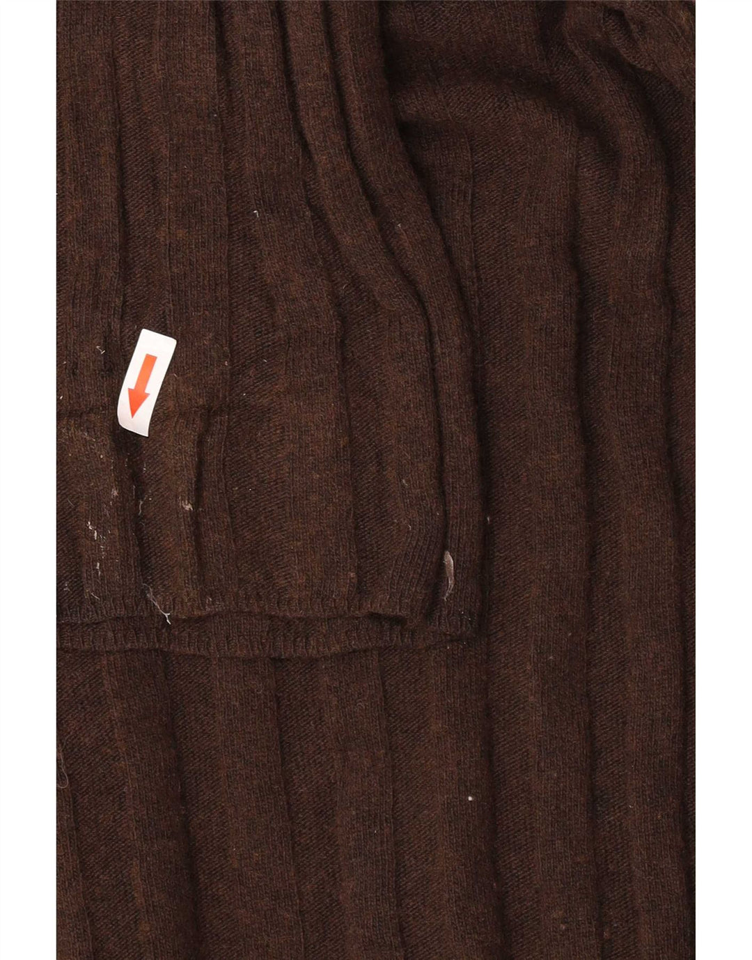 Zara Mujer Jersey De Cuello Redondo Extragrande UK 44 Poliamida Marrón Medio