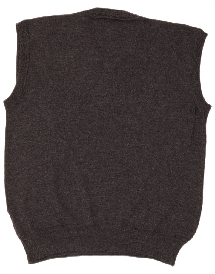 Vintage hombres chaleco tanque top grande gris Argyle/Diamond