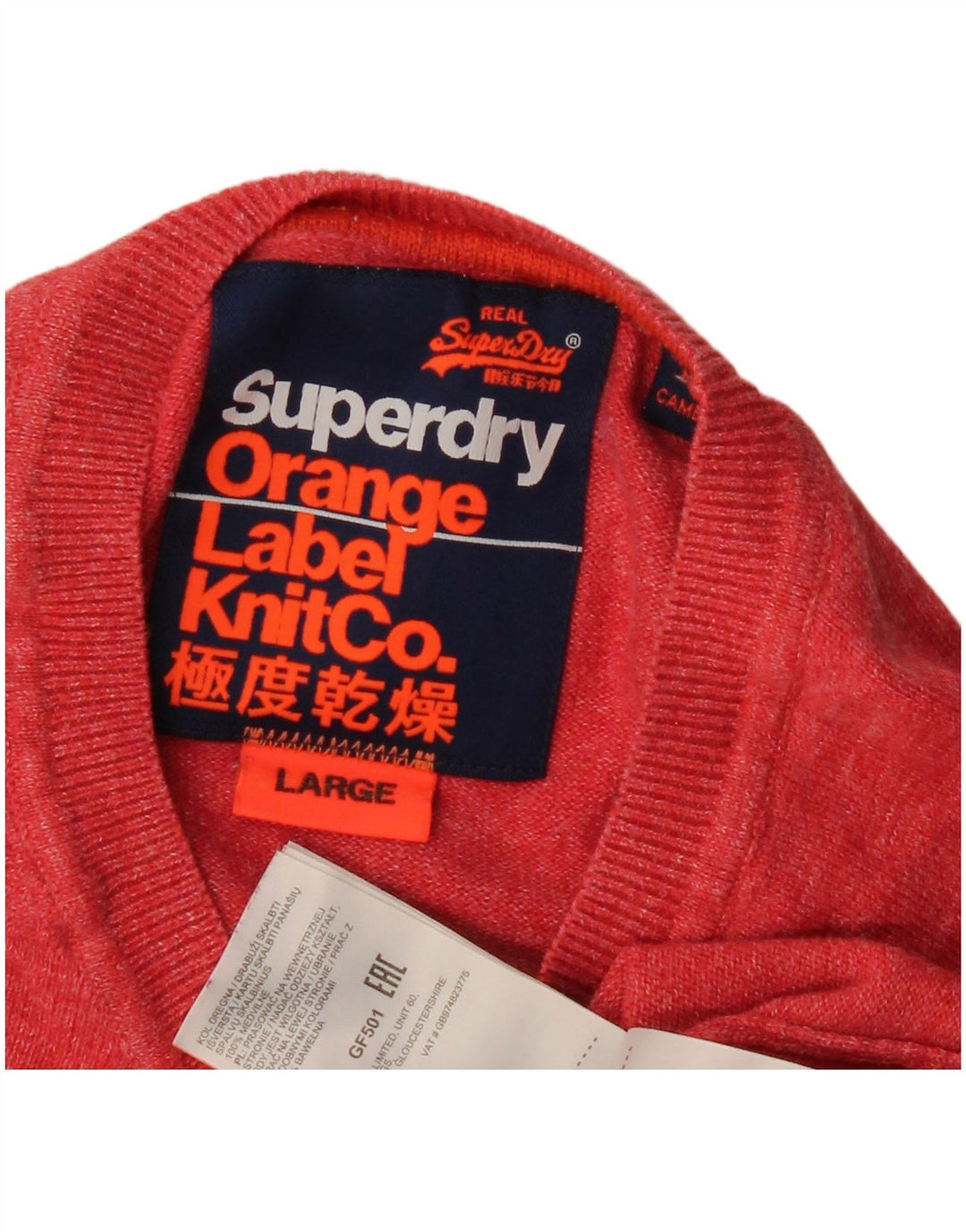 Superdry Jersey De Cuello Redondo Para Hombre Jersey De Algodón Rojo Grande