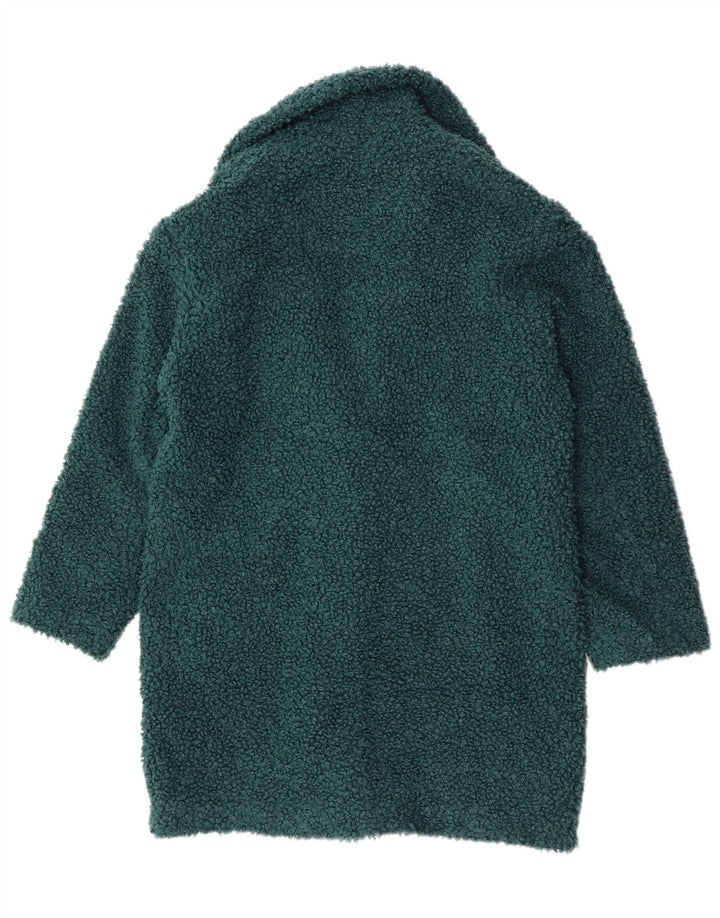 Marks & Spencer Abrigo polar para mujer UK 40 Poliéster verde medio