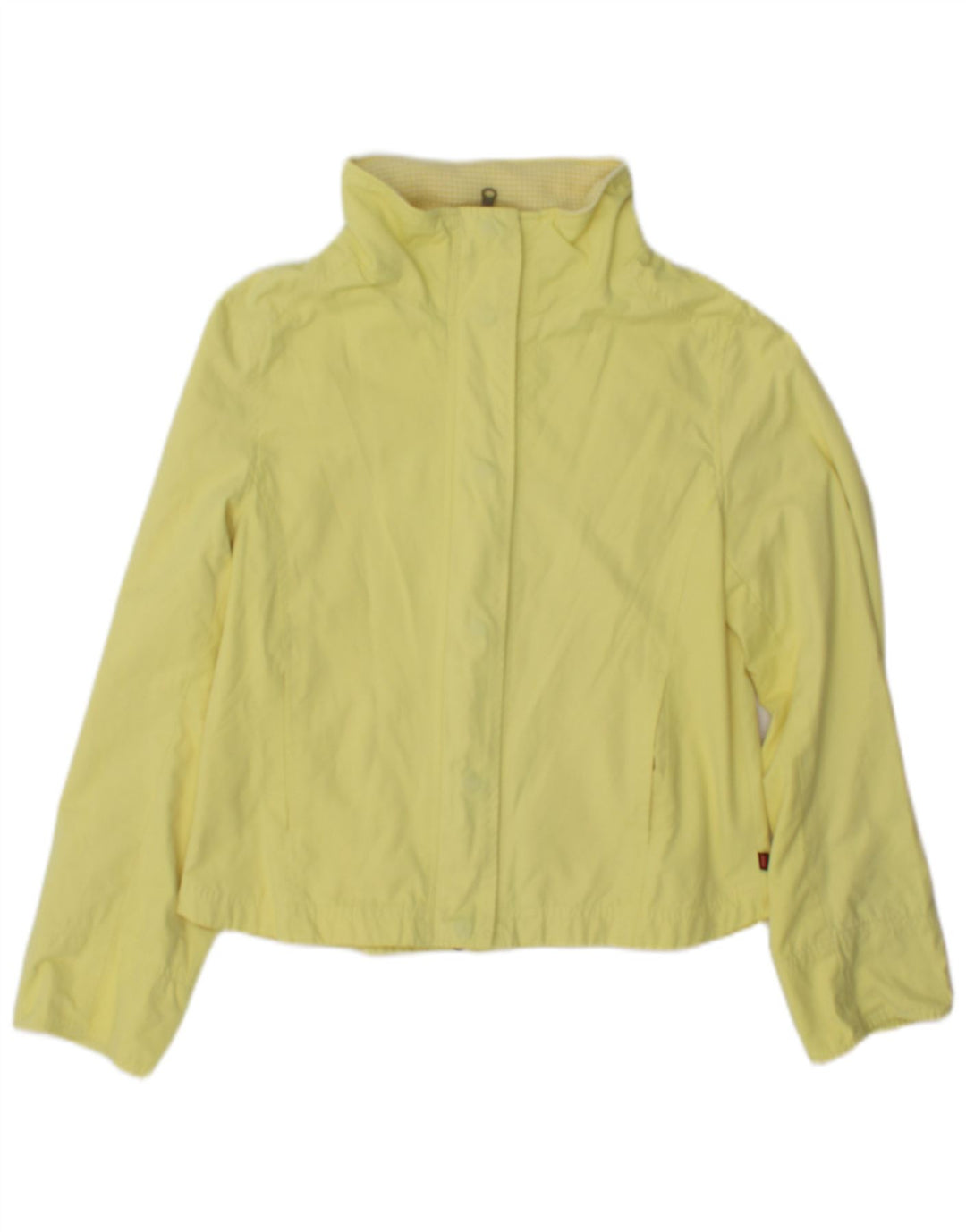 Carrera Chaqueta de chándal para mujer UK 12 Algodón amarillo mediano