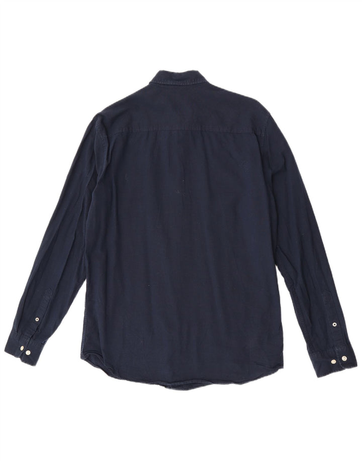 Camisa Jack & Jones Hombre Slim Fit Algodón Azul Marino Medio