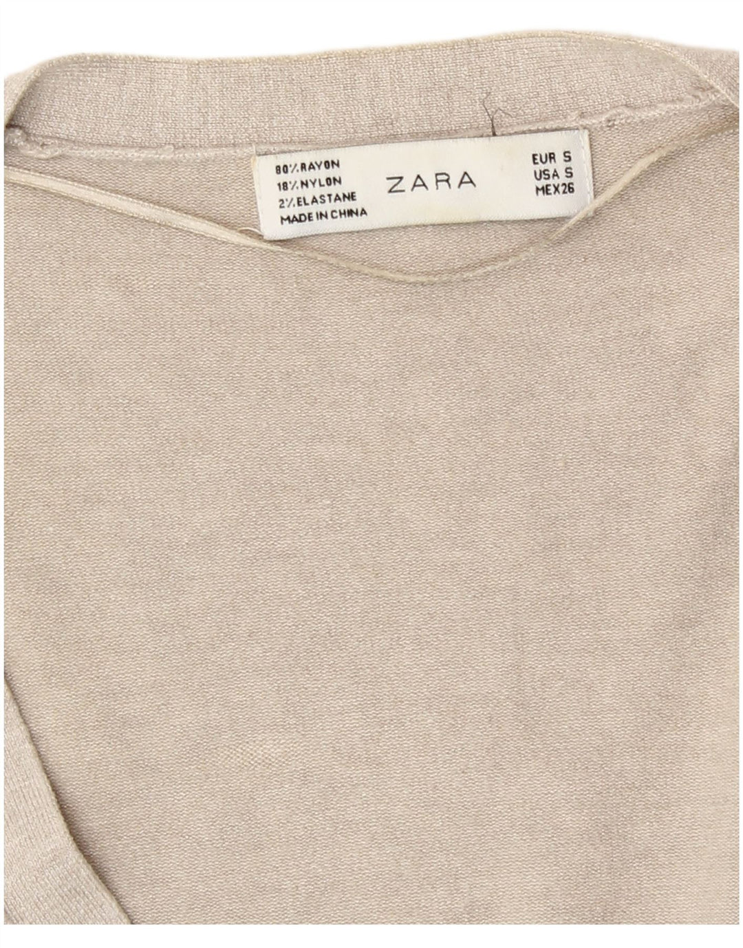 Zara Mujer Cárdigan Suéter UK 10 Small Gris