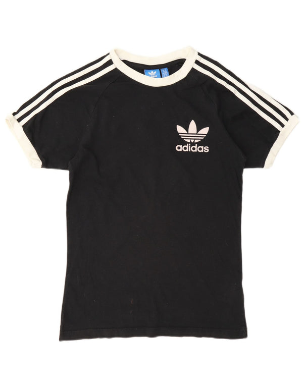 Adidas Camiseta gráfica extragrande para mujer UK 6 XS Algodón negro
